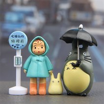 차량용 피규어 자동차 대쉬보드 미키 하야오 미니 가든 애니메이션 이웃집 토토로 액션 장난감 4 피스 3-5cm PVC 어린이 생일 선물, [03] 4pcs C