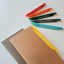 러브앤프리 사랑과 자유 문구 리필식 끼워쓰는 클립 펜 0.7mm 잉크 검정, 빨간색