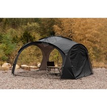 돔 텐트 방갈로 라운지쉘터 차양 그늘막 옥상 개방형, 블랙 돔 텐트 + 천 2개