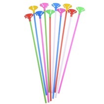 30cm 풍선 액세서리 라텍스 스틱 화이트 홀더 스틱 컵 결혼식 생일 축제 파티 풍선 공 장식, 50개, 01.랜덤 믹스