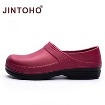 주방 안전화 바리스타 신발 EVA 요리사 미끄럼 방지 방수 오일 쿡 플랫 작업 호텔 레스토랑 나 막 신 남자