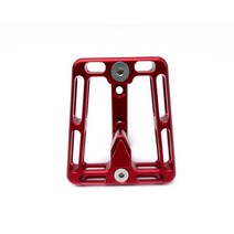 스포츠 Litepro-Brompton 전면 캐리어 블록 CNC 알루미늄 합금 가방 및 패니어 마운트 어댑터 베이스 브롬튼, [02] 빨간