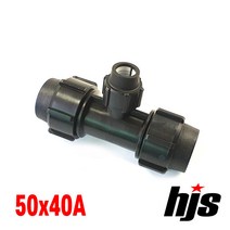 HJS PE 이경 티 50x40A (이경 T 나사조임식 50mm 40mm), 1개