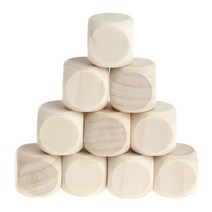 보드 게임 주사위 10 개대 6 양면 빈 나무 주사위 파티 가족 diy 게임 인쇄 조각 장난감, 10mm