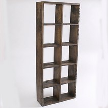 수입 느릅나무 벽걸이 다완장식장(10칸)