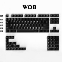 GMK WOB BOW 121 키 더블 샷 키캡 영어 사용자 정의 PersonalityYmk 기계식 키보드 61/64/68/75/84/87/96/zzz용