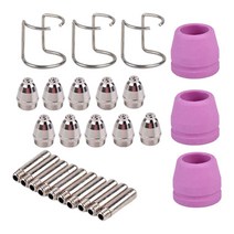 GHSHOP 26 개/대 플라즈마 절단 소모품 CUT60 LGK60 50DX 50RX 플라즈마 절단기 용 플라즈마 절단기 토치 소모품, AG-60 SG-55의 경우, 금속 플라스틱, 금속