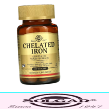 솔가 철분제 미네랄보충 Iron 25mg 킬레이트 철분 유전자변형성분 글루텐무함유 비건 [100정*1병]