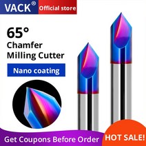 VACK-90 HRC65 챔퍼 엔드밀 카바이드 모따기 밀링 커터 V 라우터 비트 3-12mm 금속 CNC 공작 기계, [14] D12X75LX90R 3Flute, [03] 10Pcs