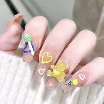떨샵 붙이는 네일팁 키치 유니크 인조손톱, 2개, NAIL-N341