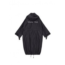마땡킴 CITY BREEZE MAXI WINDBREAKER IN BLACK MK2311CT001M0BB, FREE