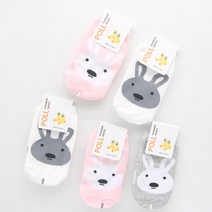 도레미양말 아동 스니커즈 발목 양말 5켤레 유아동양말(레빗페이스)