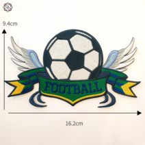 축구 와펜 축구가방 자수 대형 패치 (열접착 와펜)