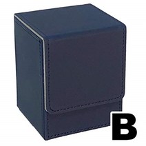 Cicogna 트레이딩 카드 덱 케이스 가죽 100장 카드 수납 세로 슬롯 TYPE B, 유형 B: 네이비