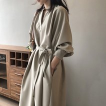 도니와 여성 라운드넥 브이라인 셔링원피스 티예느ZA04