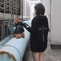 강아지 커플룩 견주옷 셔츠 가을 환절기, 그레이[너는 펫] L