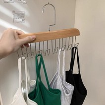 다용도 속옷 나시 슬립 캐미솔 가방 모자 벨트 걸이 여름옷 다용도 옷걸이, 엔틱 갈색 12고리, 1개