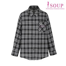 [숲] 아웃포켓 체크 블라우스(SWALS82)