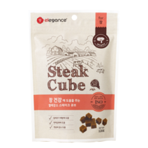 엘레강스펫 강아지 저알러지 가수분해 간식 스테이크 큐브 트릿 장건강 120g, 스테이크큐브, 10개