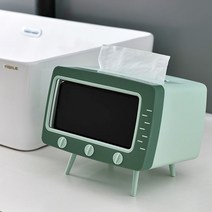 스마트폰 거치 티비 휴지케이스(그린) 티슈 화장지 홈패브릭 업소용 두루마리 침실 홈데코 거실 커버