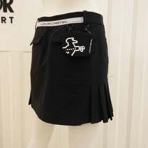 루이까스텔 시즌마감!! 대할인!! FW A라인 솔리드 2도로고밴드 진플리츠 여성 골프 치마3LCSQ903