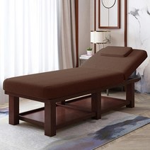 마사지침대 안마침대 단단한 나무 미용 미용실 전용 다기능 물리 구멍 바디, 업그레이드된 여섯 다리 마호가니 갈색 대_공식 규격