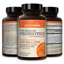 NatureWise 네이처와이즈 프로바이오틱스 맥시멈 케어 4500억 유산균 Max Probiotics 450 Billion CFU 40정, 1팩