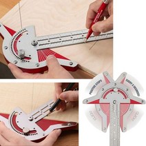 만능 각도자 목공 철판 제도 마킹 눈금 각도 선긋기 33cm