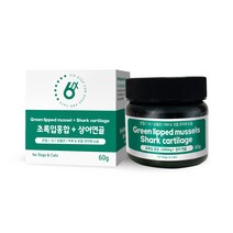 전연령 강아지관절약 초록입홍합 상어연골 60g 관절영양제 슬개골탈구수술 푸들 말티즈 리트리버 시츄 포메 치와와 닥스훈트 미니핀 보더콜리 리트리버, 1개