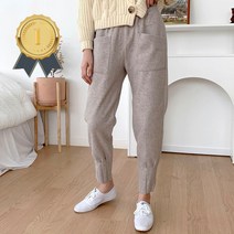 가을 겨울 여자 배기팬츠 모직 발목 핀턱 주름 가을팬츠 팬츠 여성 바지 모직팬츠