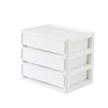 생활살림 수납 정리 데스크 책상 미니 서랍 정리함, 3단