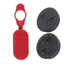 Xiaomi Mijia M365 스쿠터 액세서리 용 3 PC : 2 개 MTB 브레이크 패드 키트 및 1PCS 충전 포트 먼지 플러그 고무 케이스, 하나, 블랙 & 레드