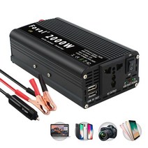 엠디홍 인버터 컨버터 차박 파워뱅크 듀얼 usb 2000w 휴대용 전원 인버터 충전기 변환기 어댑터 dc 12v24v to ac 220v, 24v 220v 랜덤