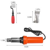 열풍기 힛툴 히팅건 힛건 220V 2000W PVC 바닥 수리 플라스틱 공기 용접 총 토치 노즐 롤러 용접기 히트 건 키트 범퍼 PP, 01 주황색_03 220V EU Plug
