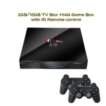 슈퍼 레트로 비디오 콘솔 게임 콘솔 4k 스마트 안드로이드 tv 박스 hd wifi with 64g 28g 게임 플레이어 셋톱 박스 pspps n64, au 플러그, 2 16g ir 64g 게임