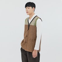 [돌실나이] 생활한복 남자 가을 겨울 행사복 조각보 조끼 브라운 IL31F473