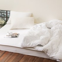 퓨어 천연섬유 워싱 광목침구 국산 이불커버 매트커버 베개커버 홑이불 겹이불 홑겹이불 싱글 퀸, 01. 퓨어 광목 이불커버, Q, 화이트