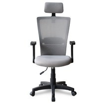 사무용 풀 메쉬의자 허리 편한 의자 사무실 책상 매쉬 컴퓨터용 의자, 볼레타(블랙프레임), 그레이