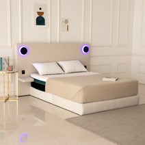 벨라 침대 헤드보드 프레임 호텔식 퀸 킹 led 조명침대 더블 머리판, 이스턴킹 1800, 크림아이보리, 헤드보드 단품
