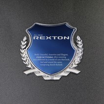 [간지] 올뉴렉스턴 트렁크 프론트 레터링 엠블럼 뱃지 익스테리어 DIY 포인트 튜닝 장식, 블랙(1p)