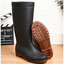 남성 검정 긴장화 작업용 방수 신발 농어촌 미끄럼 방지 생활 방수 빅사이즈 장화, 본상품선택, 본상품선택, 블랙 260