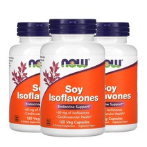 3개 나우 푸드 대두 이소플라본 120정 베지캡슐 제니스테인 식물성 에스트로겐 여자