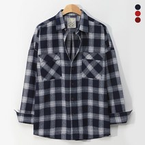후앙스 크리스챤 오버핏 믹스드 타탄 체크 남방 CJST-0783