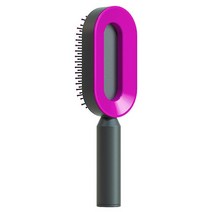 남자고데기 숏머리 숏컷 고데기 슬림형 남자머리 매직기 Naturals-가발 헤어 익스텐션 브러쉬 디자인 도금 색상 Detangling 나일론 수염 브러시 패들 가발, [02] 보라색