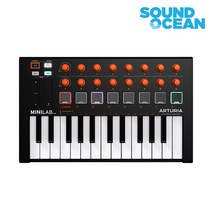 아투리아 MiniLab MK2 ARTURIA 미니랩 mkII 미니 미디 컨트롤 마스터 키보드 건반, Orange