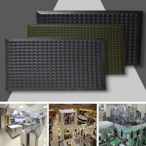 산업 공장 우레탄 발 방진 충격 피로방지 안전매트, 브라운ㅡ34x46