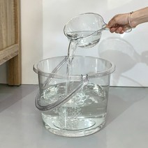 투명 양동이 아크릴 플라스틱 기숙사 물통 세탁 물 저장 목욕 가정용 세면대 뚜껑 저장 대형, B