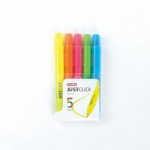 저스트클릭 형광펜M2 5색 세트 4.0mm 세트 모리스, 단품