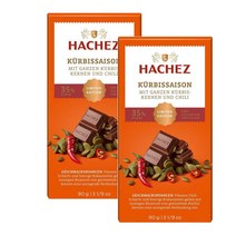 하체즈 호박씨 칠리 고급 밀크 초콜릿 Hachez 90g 2개