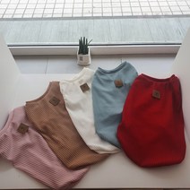 하루공방 애견골지민소매티, 화이트
